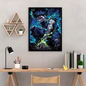 Killua Zoldyck Electricity Poster – Hunter x Hunter Wall Art, Anime Home Decor, Manga Fan Gift_Poster