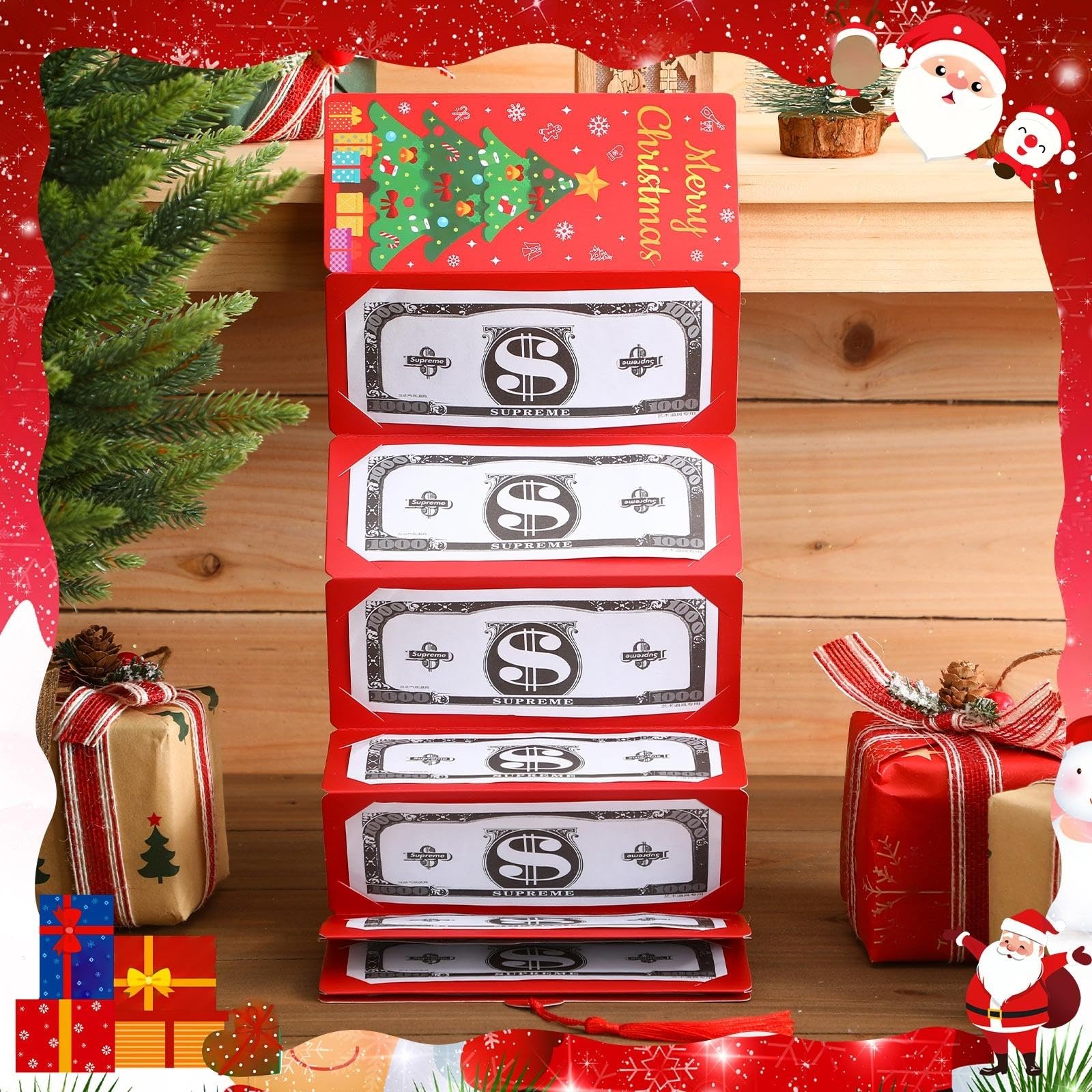 Christmas Clearance Sale Christmas Money Holders Cash Gift Envelope with 10 Slots Santa Snowmen Pattern DIY Christmas Gift Ideas Xmas Gift Card Holder for Family Friend,Christmas Valentine's Day Thanksgiving Day Anniversary Surprise Gift