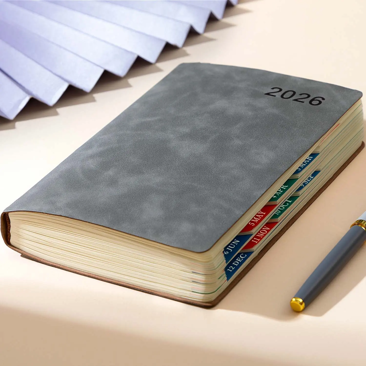2026 Brave Deer Self-Discipline Planner Notebook, Blue Elegant Design, Monthly & Weekly Layout, Weeks Planner, Portable Compact Size, Time Management, Productivity Planner
