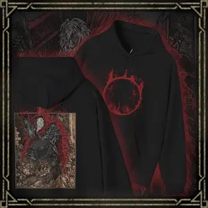 2 Side Slave Knight Gael Grim Hooded Sweatshirt, Elden Ring Men Shirt, Souls Game Hoodie, Dark Souls Hoodie, Elden Ring Men