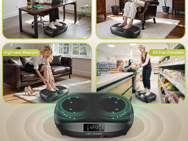 【FLYBIRD & FEIERDUN】Vibration Plate Exercise Machine, 330/340 lbs Capacity Lymphatic Drainage Machine with LED Touch Screen & Remote Control, Full Body Workout for Home Gym, with 2 Resistance Bands #TikTokShopHolidayHaul #SpringStatements