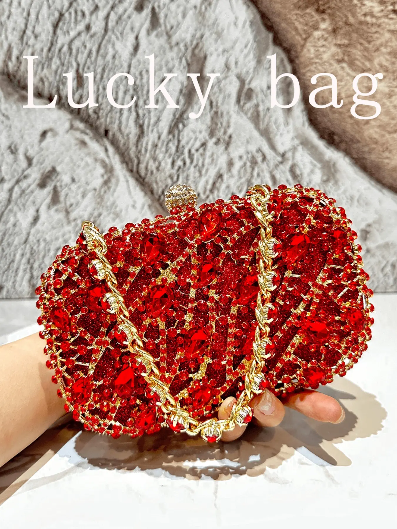 Elegant Rhinestone Handbag for Women, Shiny Party Fashionable Embellished Clutch Bag with Diamond Chain, Perfect for Evening Parties, Weddings, Formal Events, Evening Clutch Purse