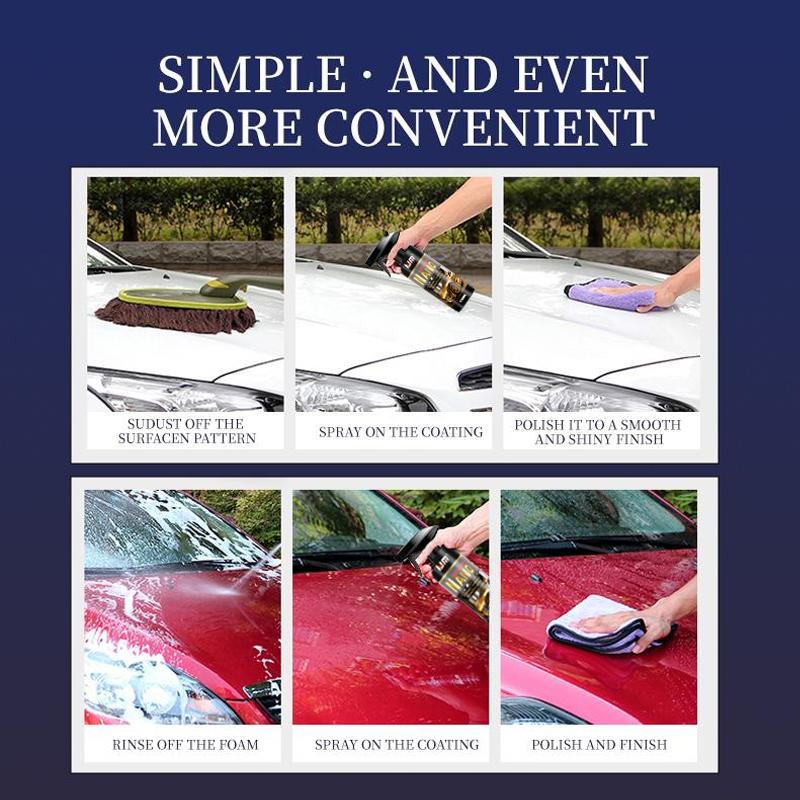 KJM cars accessories Car Coating Spray-Advanced Automobile Quick-acting Coating Agent With Dust -Proof and Glazing Effects -Long Lasting Car Paint Waxing Solution For a Showroom Shine nanos coating polish professional detailing