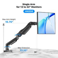 [Single Arm]-[Black]-for [13-32'' Screen]-19.8lbs