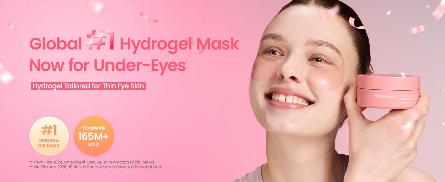 [Biodance Official] Collagen Peptide Eye Patch | Anti Wrinkle Patches for Face & Smile Line Patches, Under Eye Mask for Fine Lines, Eye Bags & Wrinkles, Korean Skin Care (60ea)