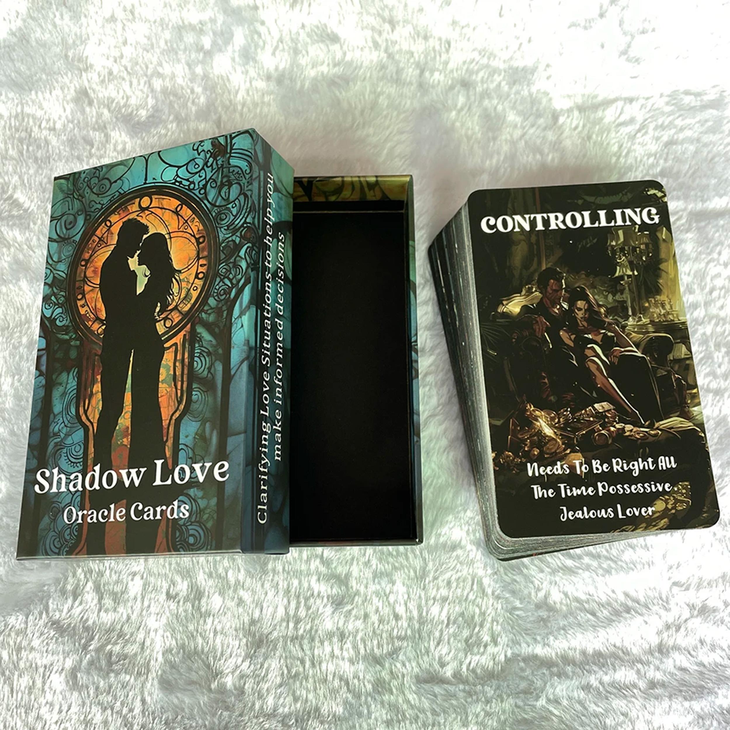 Shadow Love Oracle Cards: 56 Oracle Card Deck, Clarifying Love Situations to help you make informed decisions, divination tool for oracle reading, psychic reading, fortune, tarot cards