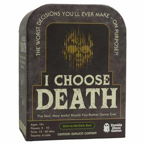I Choose Death Would-You-Rather Card Game for Adults - Glow-in-the-Dark Tombstone Box - What Would You Rather Do Party Game with 300 Disturbing Scenario Cards - Great Gift for Parties, Halloween, Birthdays - 18+