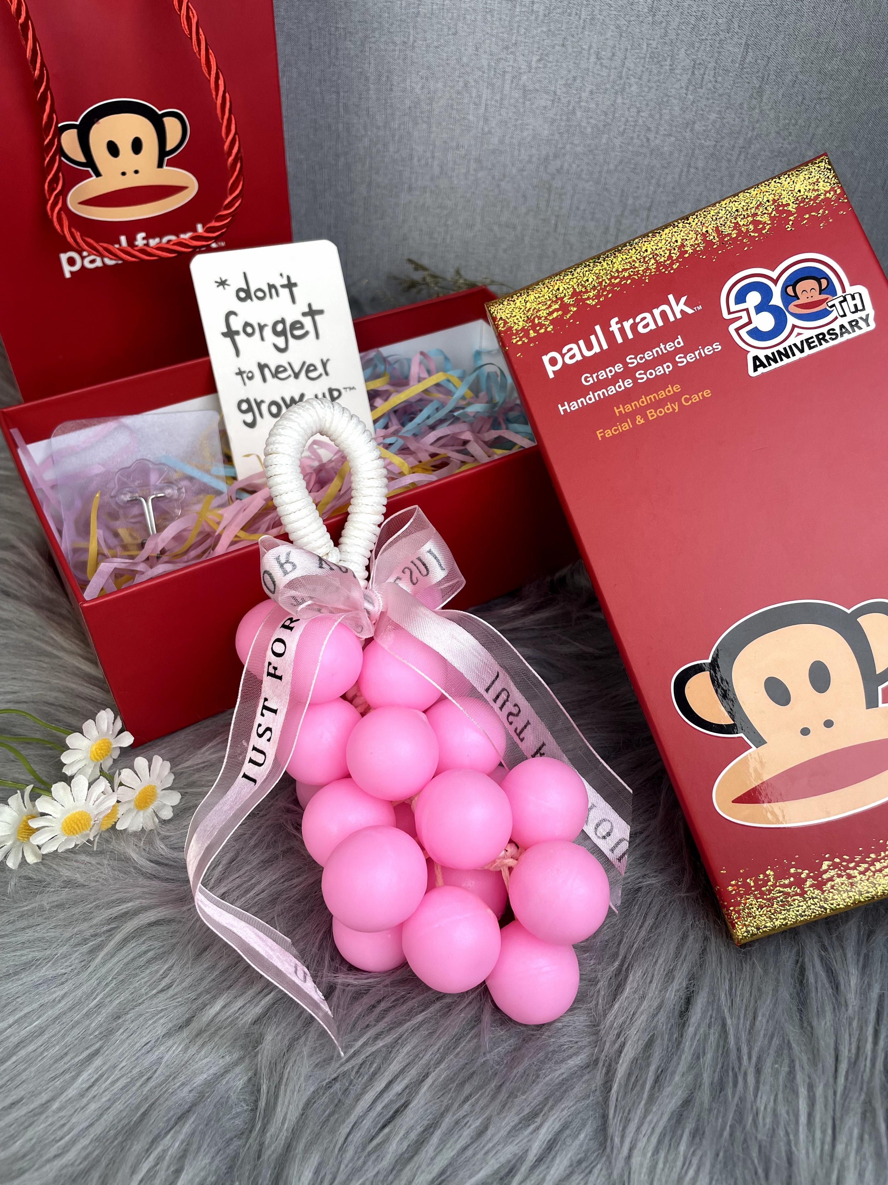 Paul Frank Grape Soap on a Rope – Handmade DIY Decorative Grape Soap, Natural and Gentle Moisturizing and CleansingLong-Lasting Fresh Scent Perfect for Home Décor and BathroomAesthetic & Creative Christmas Gift Choice Body Care Daily