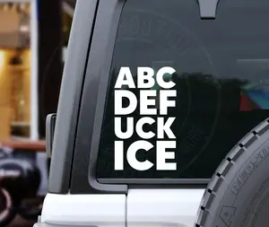 ABCDEFUCK ICE Decal