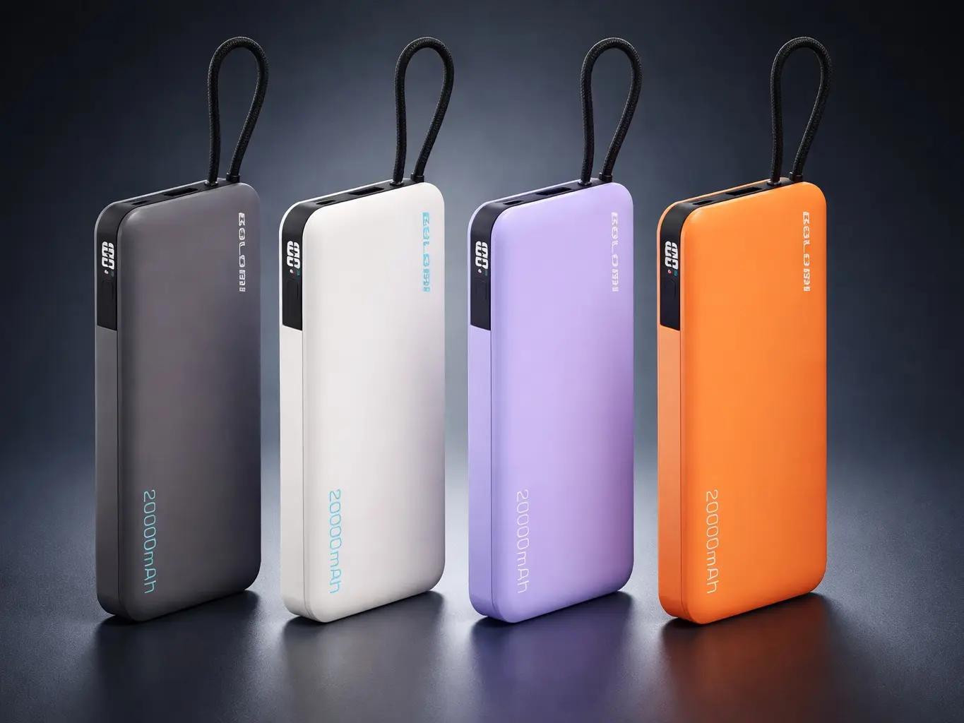 COMBO 4 BOLOMI 10W Fast Charge Portable Power Banks with LED Display, USB-C Input/Output, 22.5W Quick Charging, Compact Slim Design with Strap –  For Smartphones