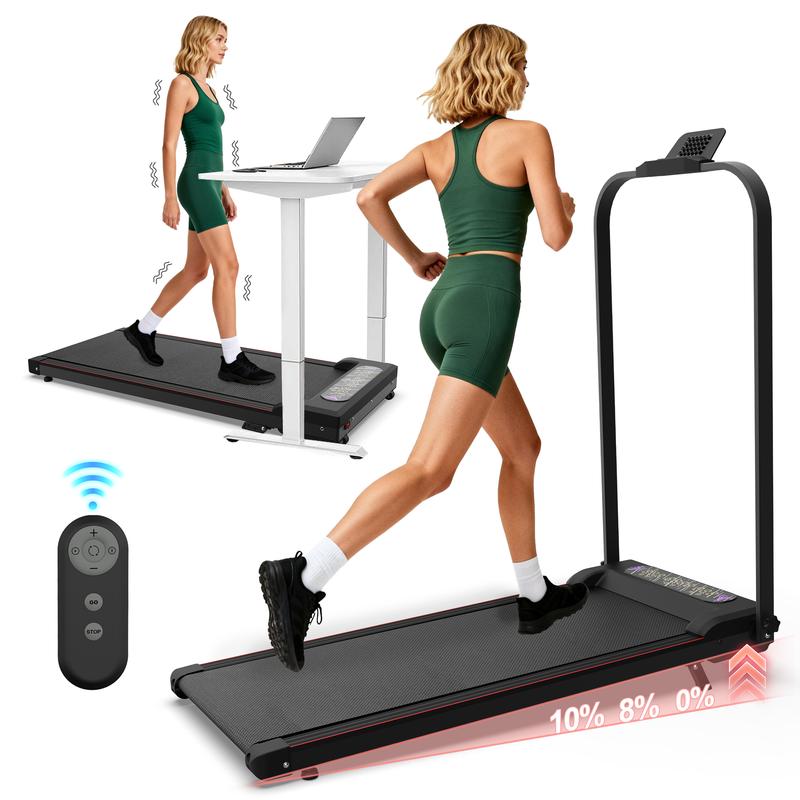 【KINMAC】Foldable Treadmill with Handle Bar & Incline, 2 in 1 Upgrade Portable Under Desk Walking Pad and Vibration Pad with Remote Control for Home Office Small Spaces 【KINMAC】Foldable Treadmill with Handle Bar & Incline, 2 in 1 Upgrade Portable Under Desk Walking Pad and Vibration Pad with Remote Control for Home Office Small Spaces