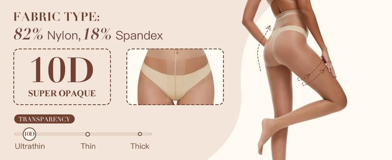 MANZI 3 Pairs Toeless Pantyhose Tights for Women Ultra Thin 10D Toe Open Control Top Pantyhose TikTokShopBlackFriday