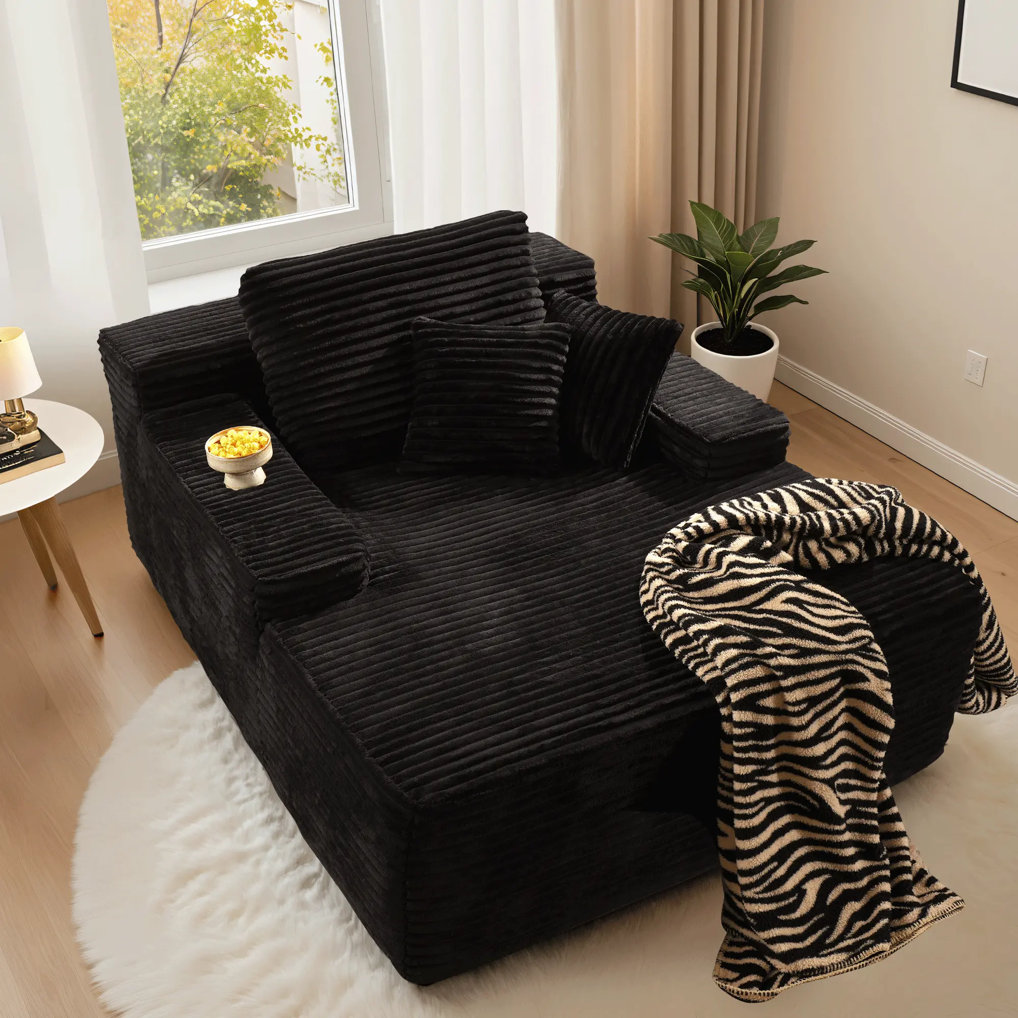 Black Plush Corduroy Basic model