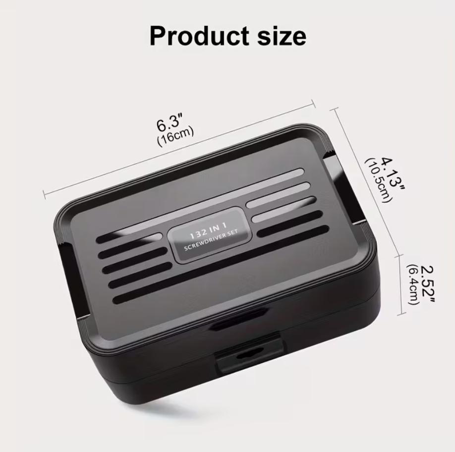 132 In 1 Precision Screwdriver Hardware Set, Magnetic Screwdriver Tool Set with 108pcs Bits, Multipurpose Screwdriver Tool Kit for Repairing Phone, Heavy Duty Industrial Tools, Precision Ratchet Screwdriver