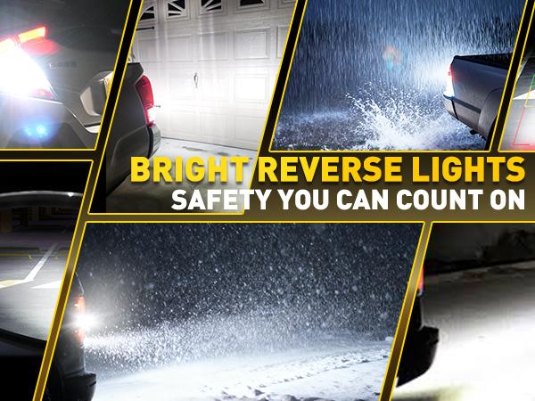 AUXITO Upgraded 7440/7443 3156/3157 1157 1156 LED Bulbs for Reverse Lights Brake Tail Light Bulbs, CANBUS Ready, 3800LM 500% Brighter White/Red/Yellow/Flashing Strobe Red included, for Backup Tail Brake DRL Turn Signal Parking Lights,Pack of 2