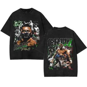 Issak Cruz Pitbull Tee Graphic Sport T-shirt, Bold Athletic Tee, Fitness Shirt, Game Day Shirt, Sports Fan Tee, Playoffs, Y2K Streetwear, WWE Merch graphic tees shirts Cotton Top