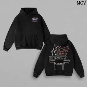 Vintage Treaty Oak Revival Band Washed Hoodie, Oversized Menswear And Women Menswear Tops, Gym Pump Cover, Hip Hop Y2K Graphic Apparel, Gift for Fans