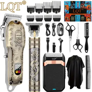 LQT Professional Hair Clipper for Men , Hair Clipper，T - Trimmer & Razor 3in1 Kit，Barber Clipper Set for Men’s Grooming，long battery life，Exquisite Appearance，Ergonomic，suitable for home and professional hair salon，Efficient Portable，exquisite gifts