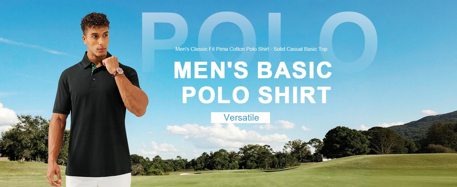 AMZPURE Men's Casual Short Sleeve Polo Shirts 3-Pack - Menswear Tops, Mens Clothing, Soft Breathable Cotton, Classic Collar, Comfort Fit for Work, Golf,back to school,back to school shopping