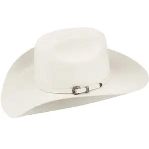 Luzerne 3X Western Hat - 4 1/4" Brim, Cheyenne Crown, Genuine Leather Band, Silver Diamond Conchos, Hand Finish, Made in USA