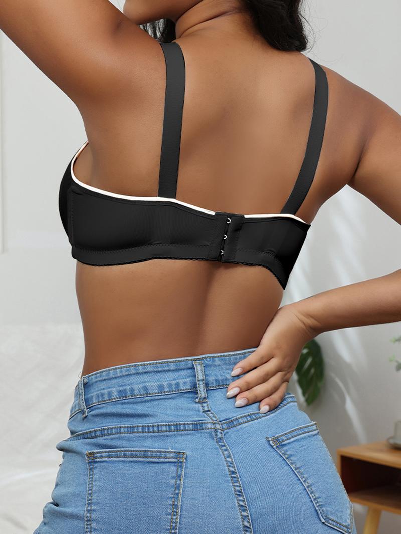 1/3/6PCS Women's Breathable Push Up Bra, Adjustable Strap Soft Comfortand Fit Adjustable Hook & Eye Lingerie Top for Daily Wear, Lingerie for All Seasons, Soft Fabric Bra