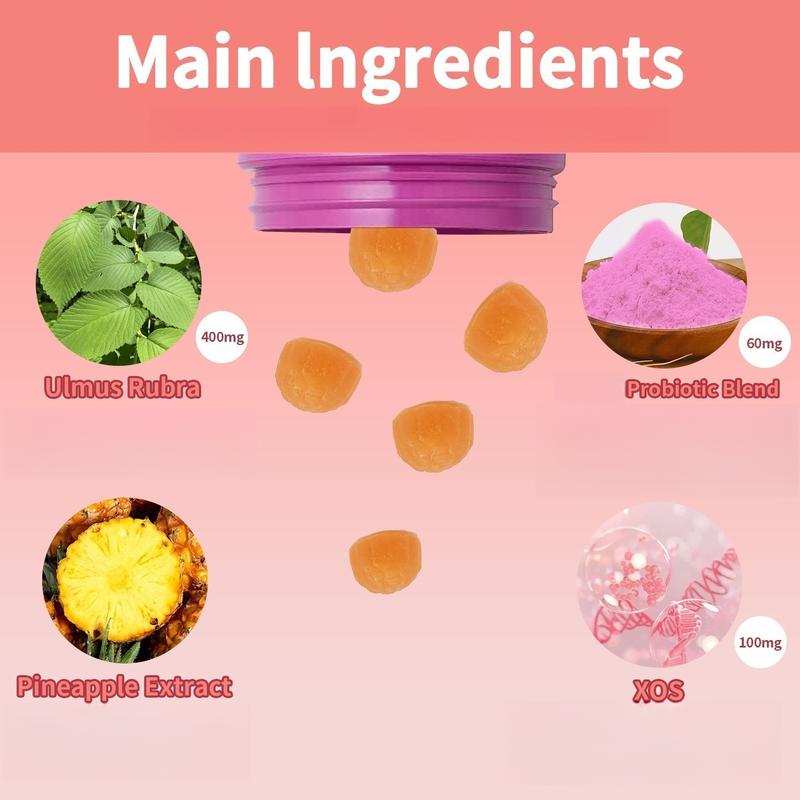 Feduma Women's Probiotic Gummies for pH Balance & Odor Control , Dietary Supplement  Moisture Healthcare Vitamin,60 Ph Balance Gummies