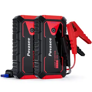 【Povasee】 5000A Portable Jump Starter 12V – Universal Car Battery Booster for Gas & Diesel Engines (Up to 10L/8L) with Built-in Power Bank & LED Light（2jump starter）