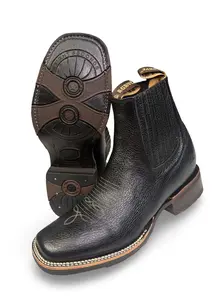 Botin Vaquero Floter Negro Suela 8 Segundos Para Caballero