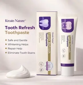 Kreain Nature Tooth Refresh Toothpaste for Fresh Breath Natural Ingredients Gentle Care Whitening Helps Repair Stains Eliminate Stains