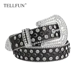 Men's rhinestone belt, Western cowboy studded leather belt, rhinestone belt, jeans belt gothic diamond