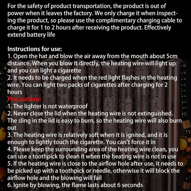 Windproof Flameless Electronic Tungsten Wire Mini Portable Creative Lighter USB Rechargeable Dragon Pattern