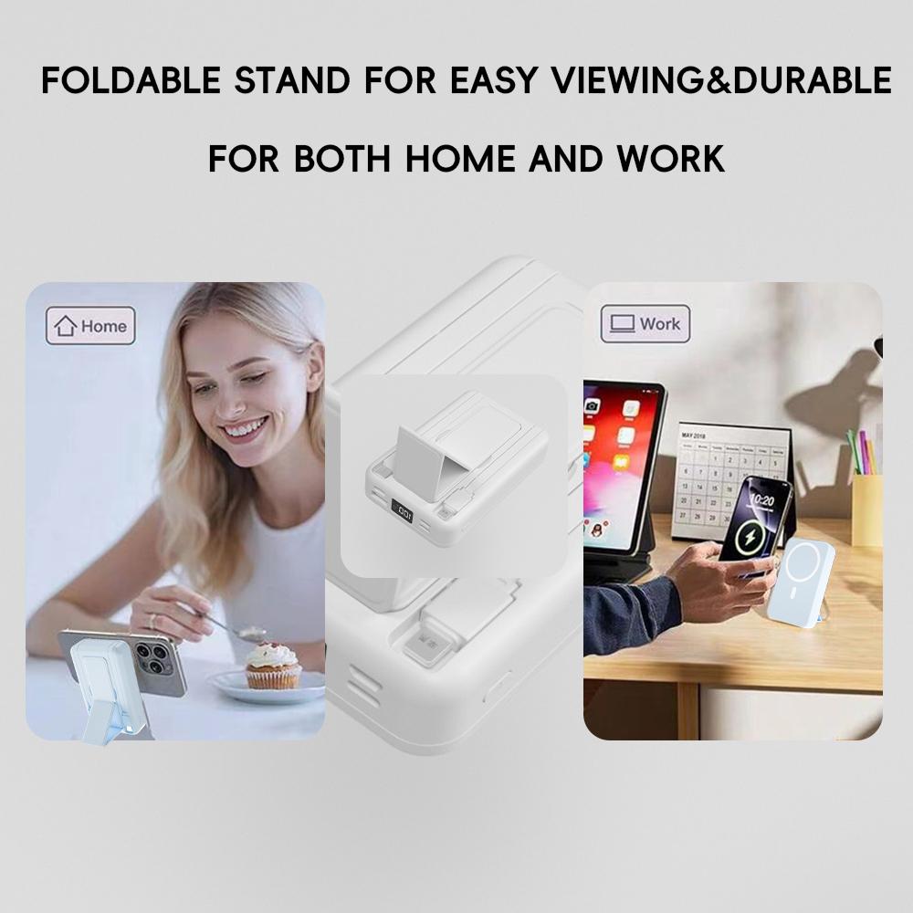 10000 mAh Magnetic Power Bank Wireless Portable Charger Fast Charging MagSafe Battery Pack for iPhone USB Type-C TikTokShop BlackFriday Chargeable Smartphone Compact