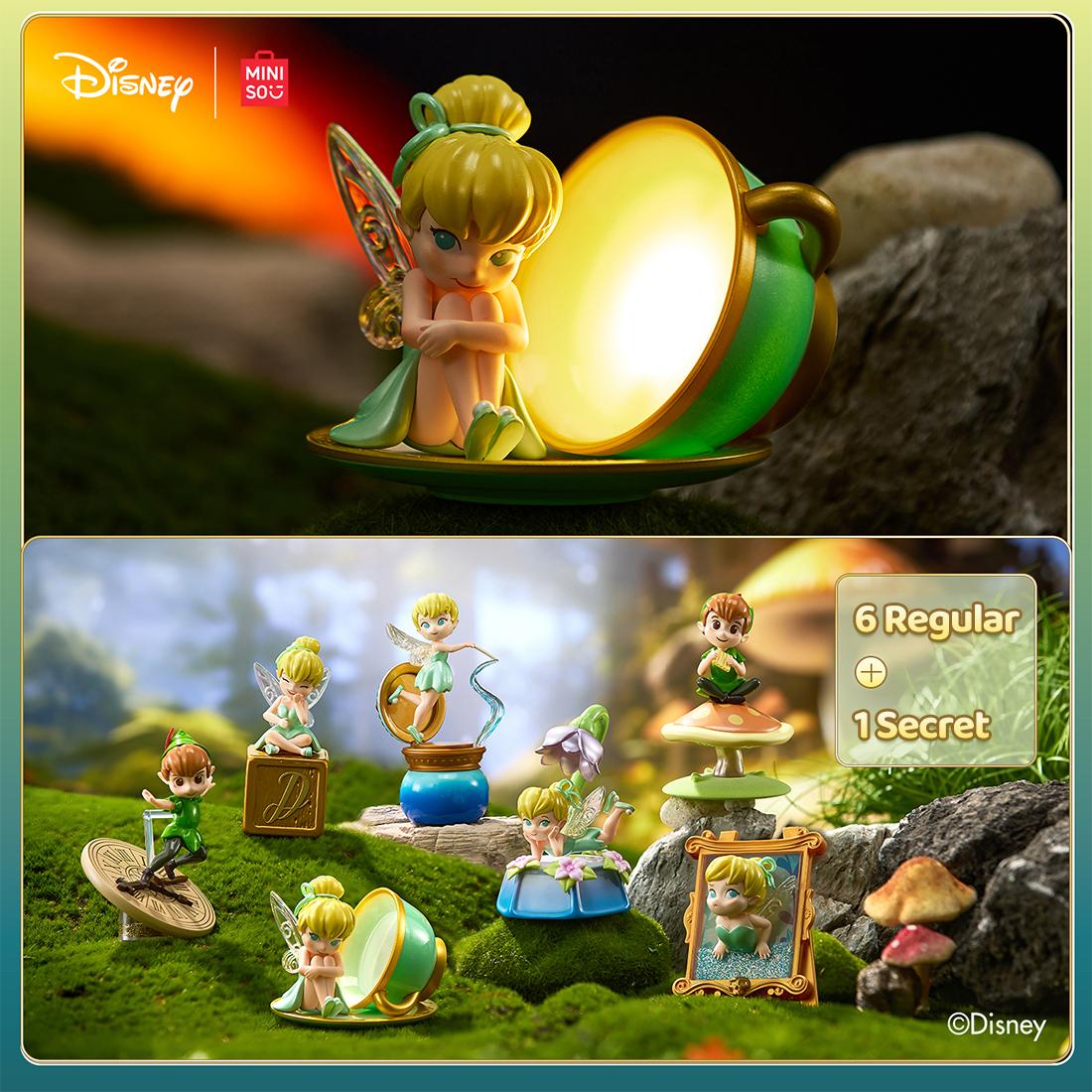 Disney Peter Pan Lost Treasure Collection Functional Surprise Box Figure Neverland Firefly Design Cute Ornaments & Practical Holiday Vibe Desk Accessories Night Light Gift for Peter Pan Fans Ideal for Room Display