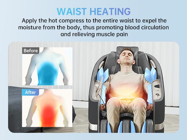 Real Relax F9 massage recliner with 18 modes Yoga stretch blurtooth heating APP control SL track massage chair Bluetooth comfort massage chair