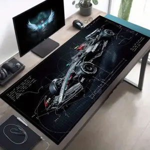 Viral F1 Car Blueprint Mouse Pad | Racing Engine Diagram Desk Mat | Oversized Non-Slip Office/Gaming Pad | Mechanic Aesthetic Decor