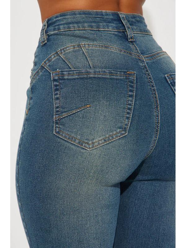 Tall Tucson Booty Lifting Stretch Bootcut Jeans Dark Wash Regular 34" Inseam & Tall 37" Inseam Medium Stretch 5 Pocket 11" High Rise