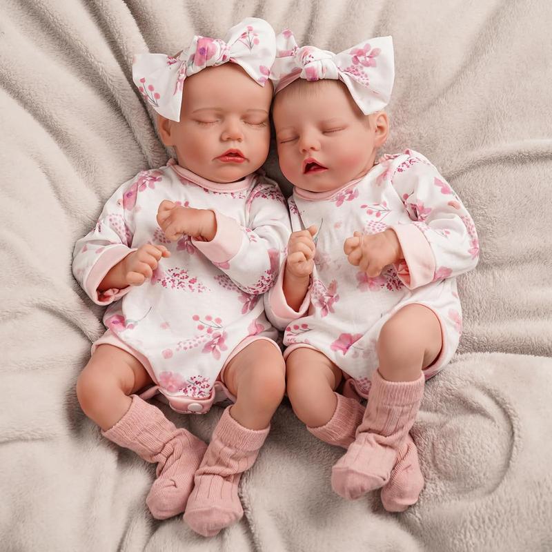 BABESIDE Lifelike Reborn Baby Dolls Twins, 17 /20 inch Soft Vinyl Limb Cloth body Dolls Realistic Newborn Real Life Baby Boy Girl Dolls with Clothes and Pacifier Toy Gift for Kids Age 3+ BABESIDE Lifelike Reborn Baby Dolls Twins, 17 /20 inch Soft Vinyl Limb Cloth body Dolls Realistic Newborn Real Life Baby Boy Girl Dolls with Clothes and Pacifier Toy Gift for Kids Age 3+