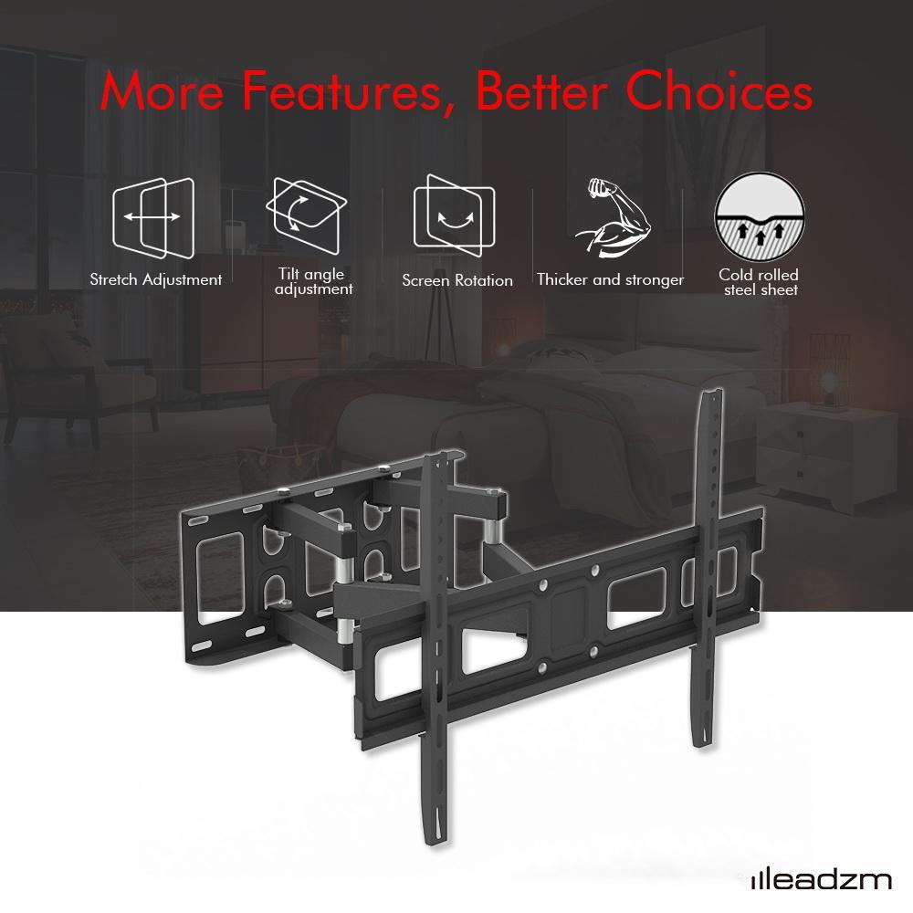 Ubesgoo 32-70 Inch Double Pendulum Large Base TV Stand Tmds-101 Bearing 50Kg/Vese600*400/Upper And Lower-10~ 10°