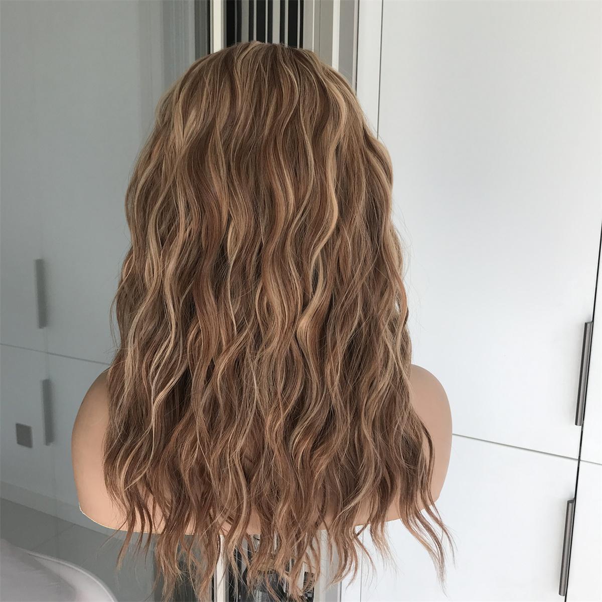 AISOM Mila Caramel Water Wave Free Part Lace Front Wig 16 Inch 13x4 Glueless Synthetic Lace Wigs for Women Heat Friendly Daily Use AISOM Mila Caramel Water Wave Free Part Lace Front Wig 16 Inch 13x4 Glueless Synthetic Lace Wigs for Women Heat Friendly Daily Use