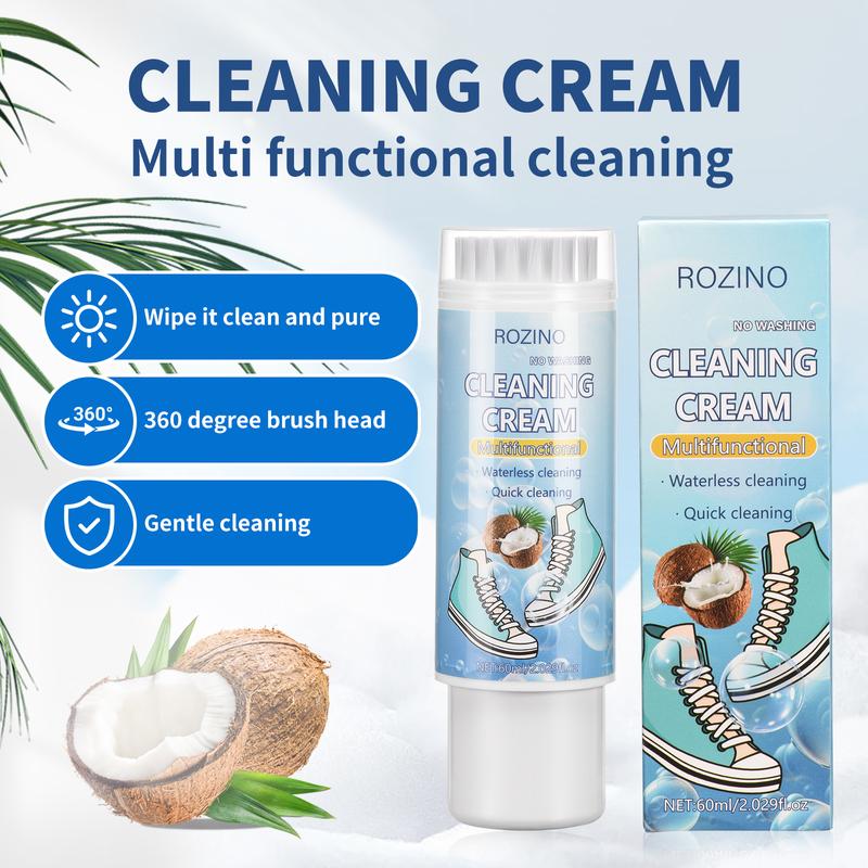 Waterless Shoe Cleaning Brush,Foam Shoe Cleaner with Shoe Brush, Shoes Stain Remover,Ideal for Sneaker Care,Full Grain Leather,Rubber,Canvas Shoes full grain leather Mesh Footwear