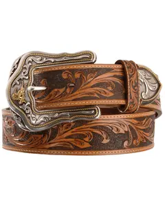 Tony Lama Men's Western Ride Leather Belt - C41514