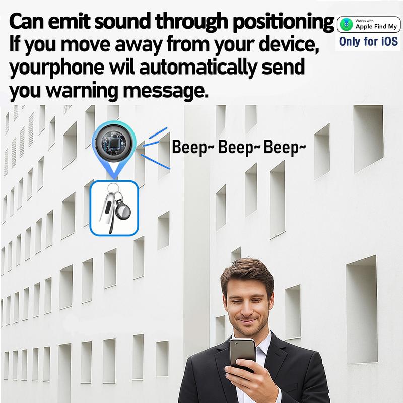 [Valentine's Day] Tukio 2026 GPS Tracker(iOS Only) for Car & Pets,Mini Trackers Device with Weatherproof Magnetic Case-No Monthly Fee-Best Hidden GPS Trackers,Global Coverage Location Tracker,Anti-lost Device,For Apple Find My (iOS Only) For iPhone