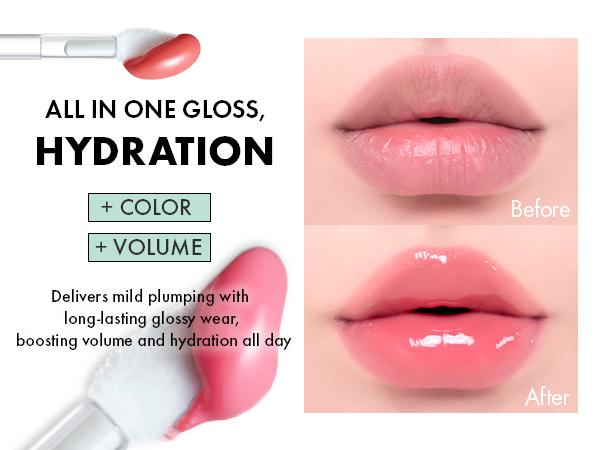 [AMUSE Seoul Official] Jel-Fit Tinted Lip Gloss | 10 Shades, High-Shine, Lipstain, Plumping, Ultra-Glossy Finish, Peptides & Cica PDRN