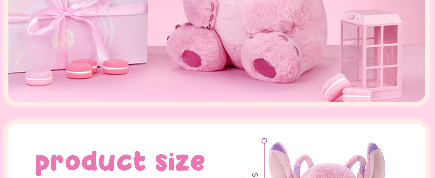 Disney Stitch Series-Big Sitting Doll-Angel No. 18 Soft Pink Plush Toy for Kids Collectors and Home Decor Disney Stitch Series-Big Sitting Doll-Angel No. 18 Soft Pink Plush Toy for Kids Collectors and Home Decor