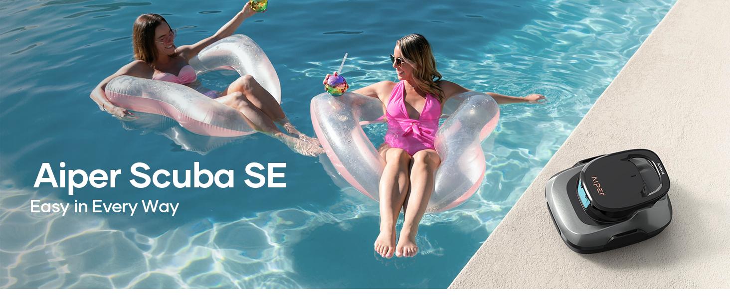 Scuba SE, AIPER Cordless Automatic Pool Vacuum Cleaner, with Auto- Parking, Lightweight, Ideal for Above Ground Flat Pool up to 860 sq.ft #dealsforyoudays