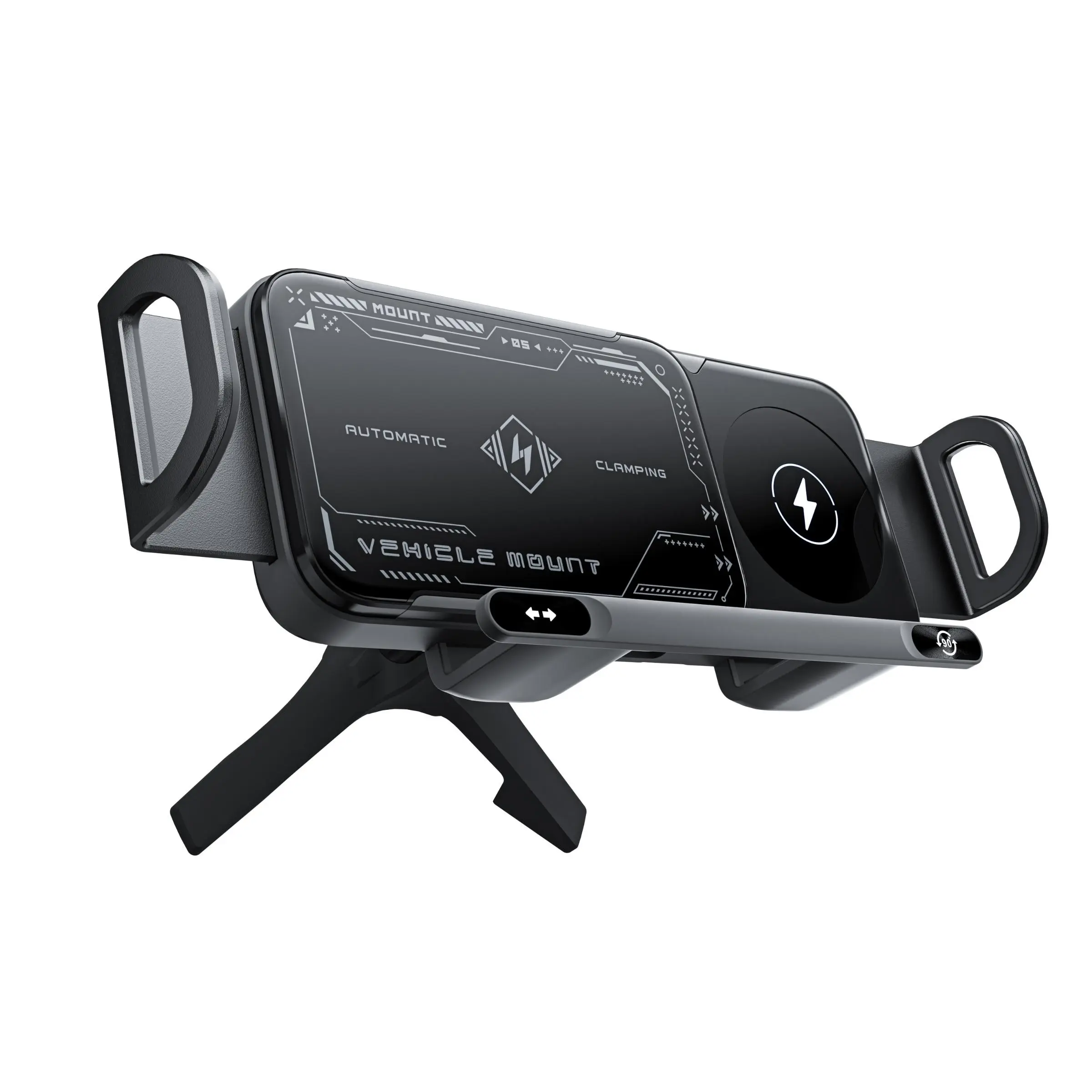 Foldable Car Screen Phone Holder, Multifunctional Car Phone Mount with Super-Fast-Charging Wireless Mobile Charger, Car Interior Accessories, Cell Phone Holder, Dashboard Phone Holder, Car cellphone mount, Cell Phone Holder For Car