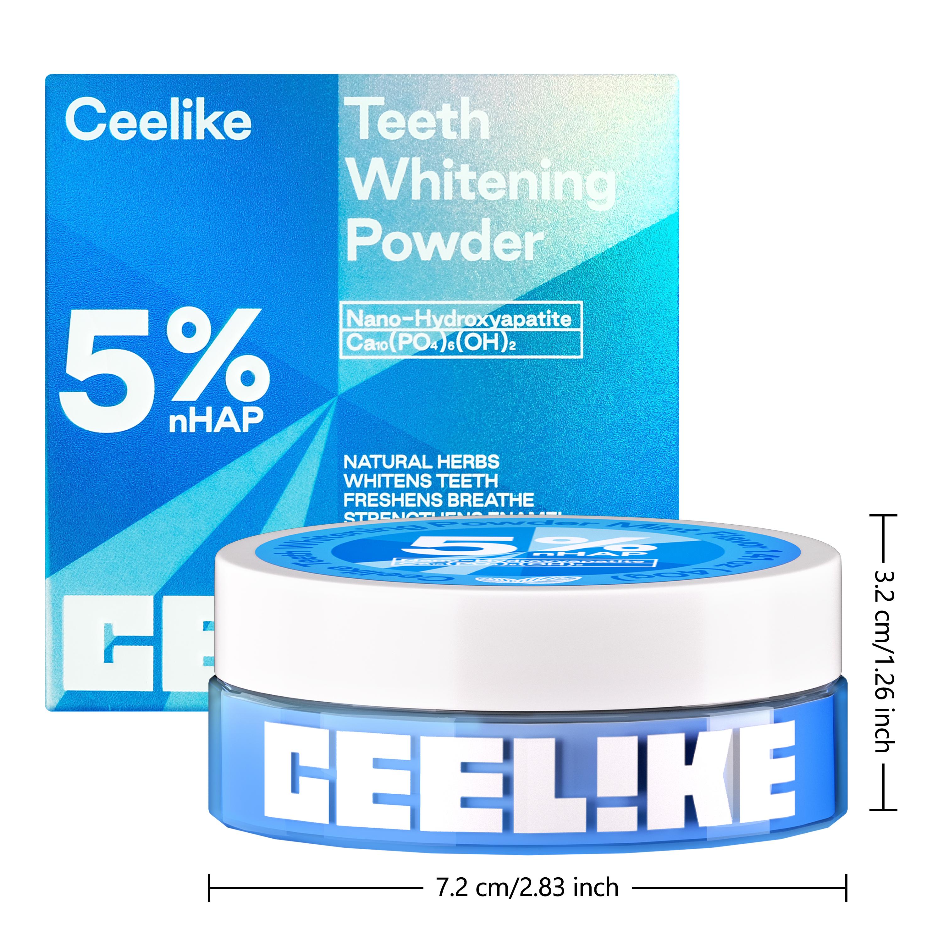 Ceelike Teeth Whitening Powder | Strengthens Teeth · Natural Whitening · Fresh Breath