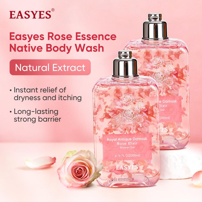 Easyes Royal Antique Damask Body Wash with rose petals and bulgarian rose oil for women and men