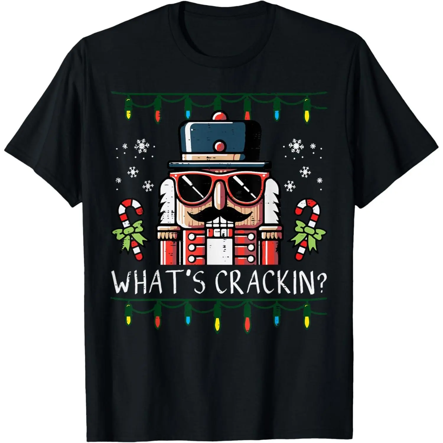 Christmas Nutcracker Whats Crackin Funny Xmas Men Women  T-Shirt