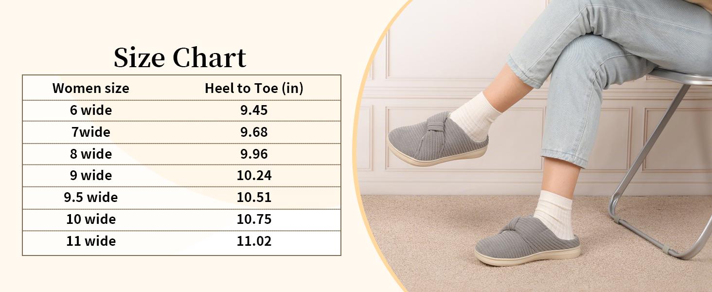 LeIsfIt Slippers for Women Wide Memory Foam House Slippers Corduroy Slip on Bedroom Slipper Non-slip Warm House Shoes Indoor and Outdoor